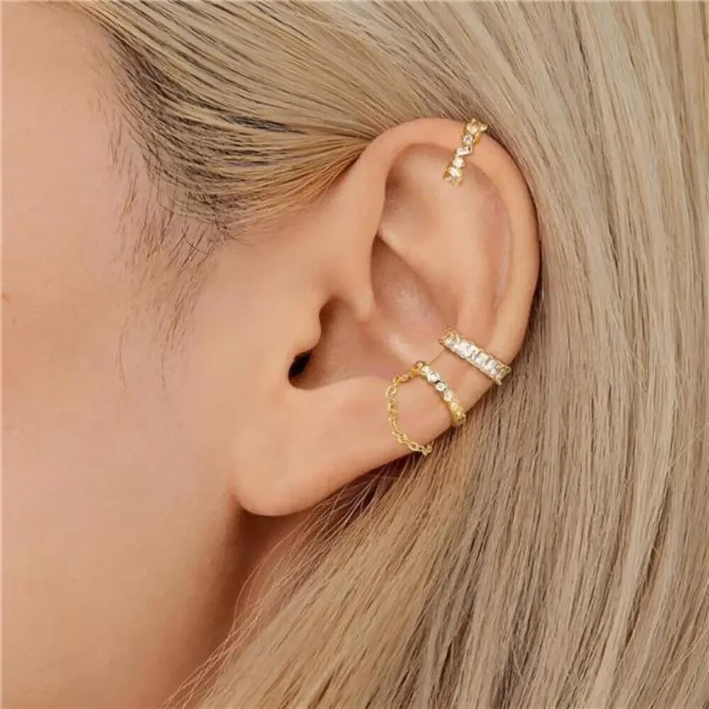 Ear Cuffs Dayana Non-Piercing Earrings for Women Cute Small Clip-On Cartilage